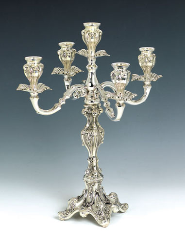 see specials on silver Hanukah menorah - Silver Candelabras